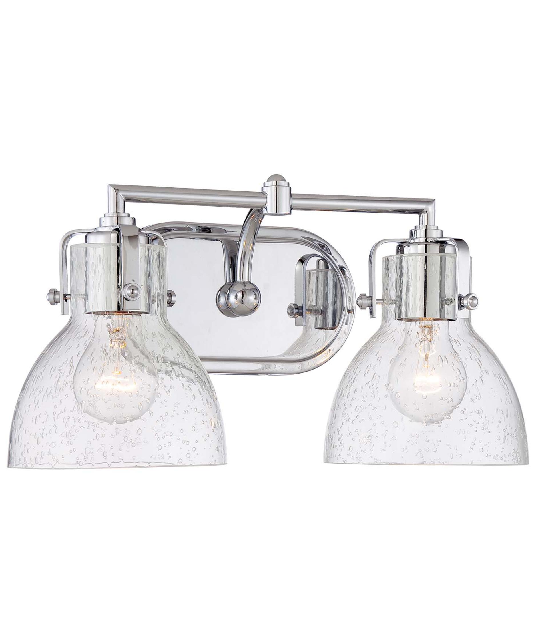 Minka Lavery Transitional 16 Inch Wide Bath Vanity Light Capitol Shown In Chrome Finish And Clear Seedy Glass